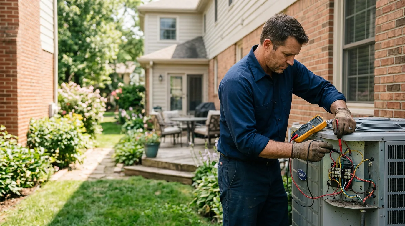 HVAC technician working near Camden, IL